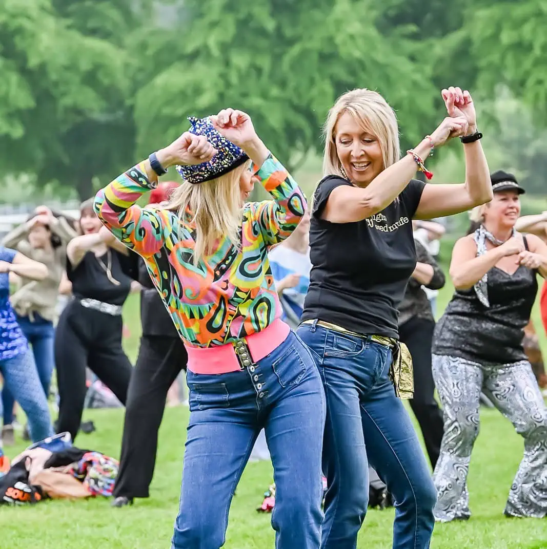 Two people dancing